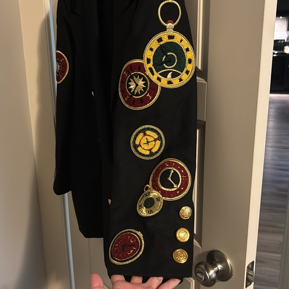 Vintage Escada Rare Collectible Clocks Blazer Jacket - Picture 4 of 15